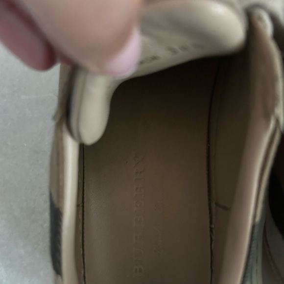 Authentic Burberry Salmond Vintage Nova Check Print Leather Sneakers W EU 38.5 - Picture 3 of 13